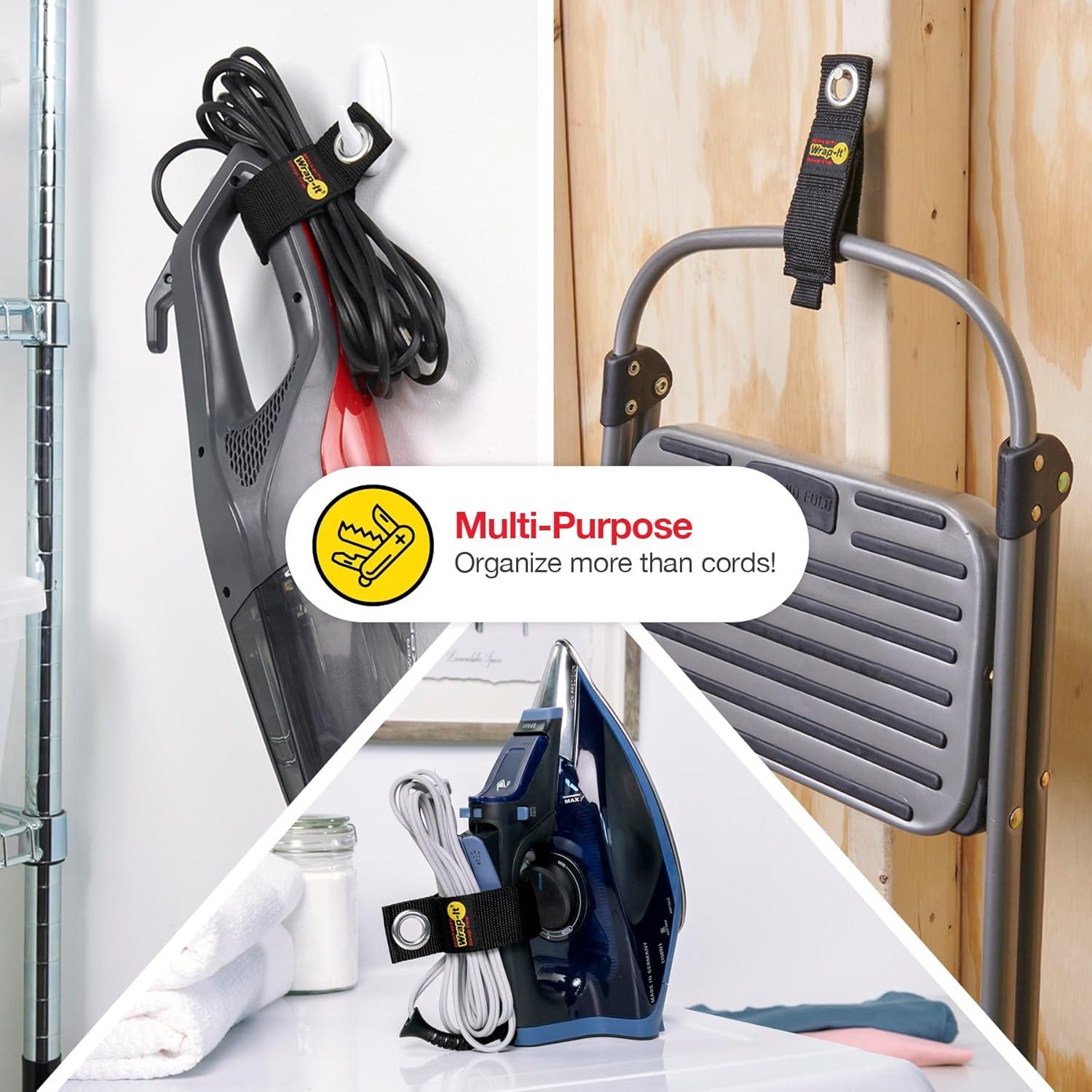 Correas de Almacenamiento Wrap-It 10" Plata - 6-Pack Resistentes