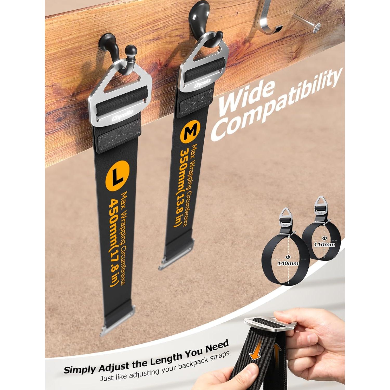 Organizador de Cables Chfeila - Paquete de 4 Ajustable 35-45cm