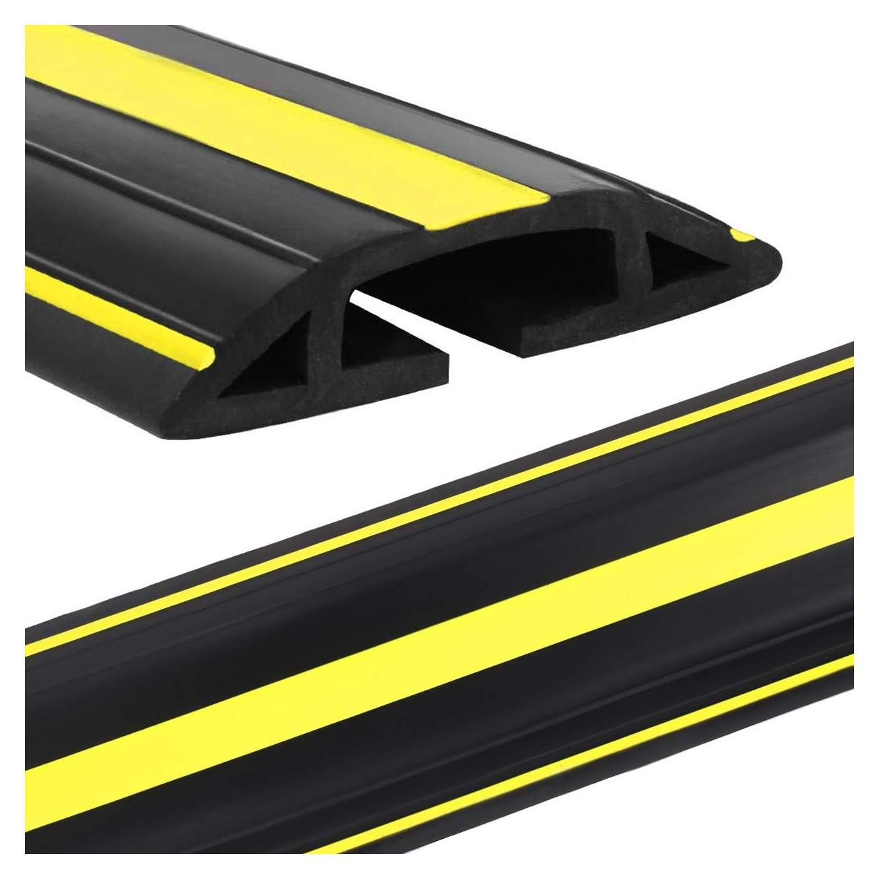 Cubierta de Cable Protector Eapele 1.98m PVC Amarillo y Negro
