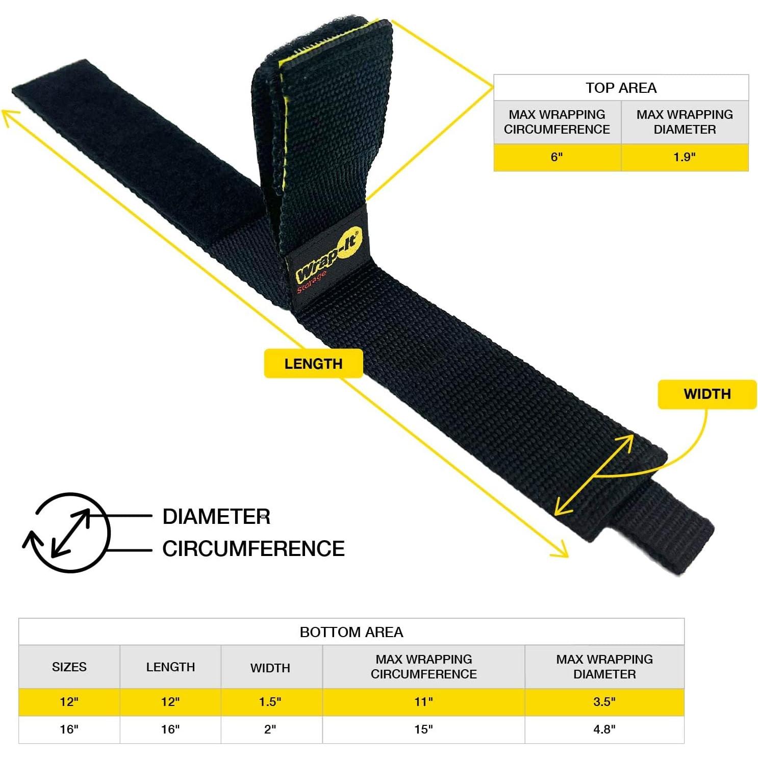 Correas Dobles Wrap-It Storage 30.48 cm Paquete de 6