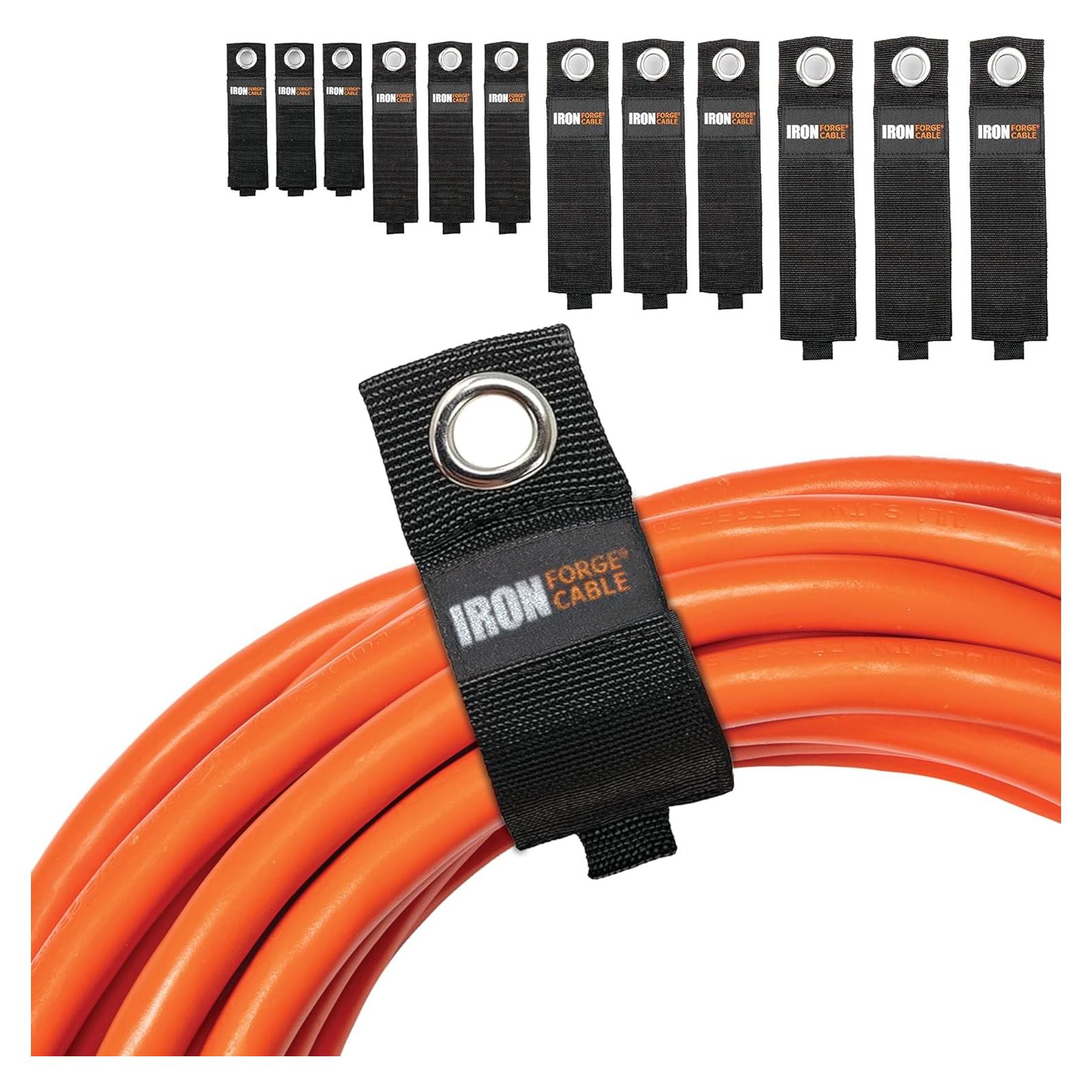 Organizador de Cables Iron Forge - Paquete de 12 Piezas