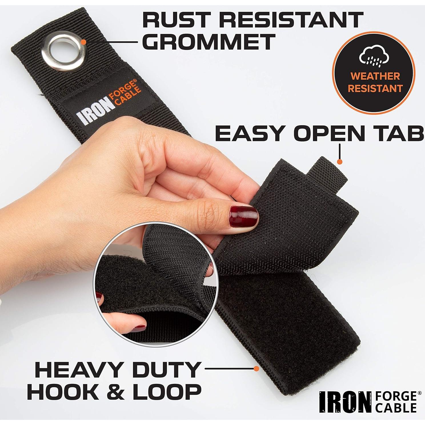 Organizador de Cables Iron Forge - Paquete de 12 Piezas