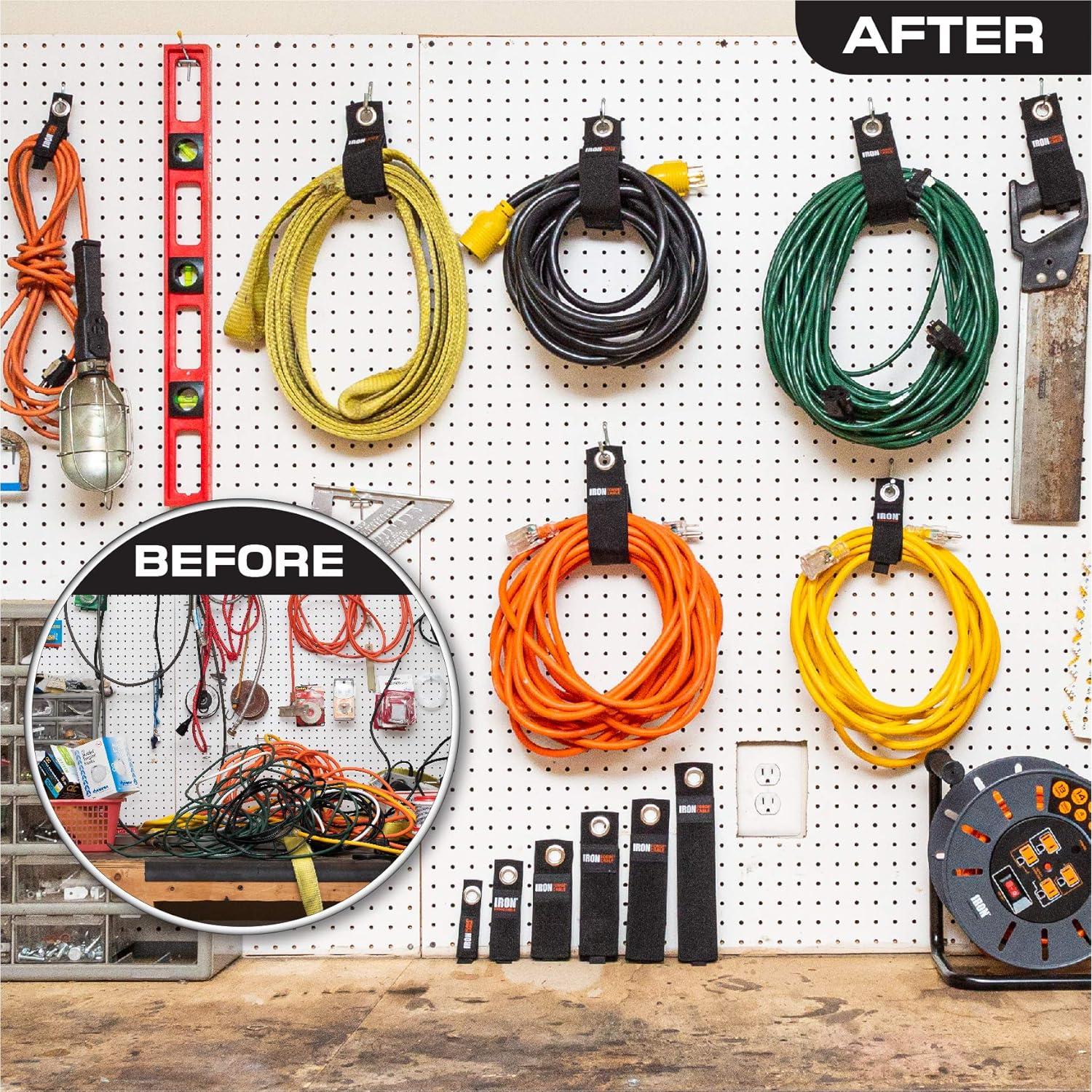 Organizador de Cables Iron Forge - Paquete de 12 Piezas