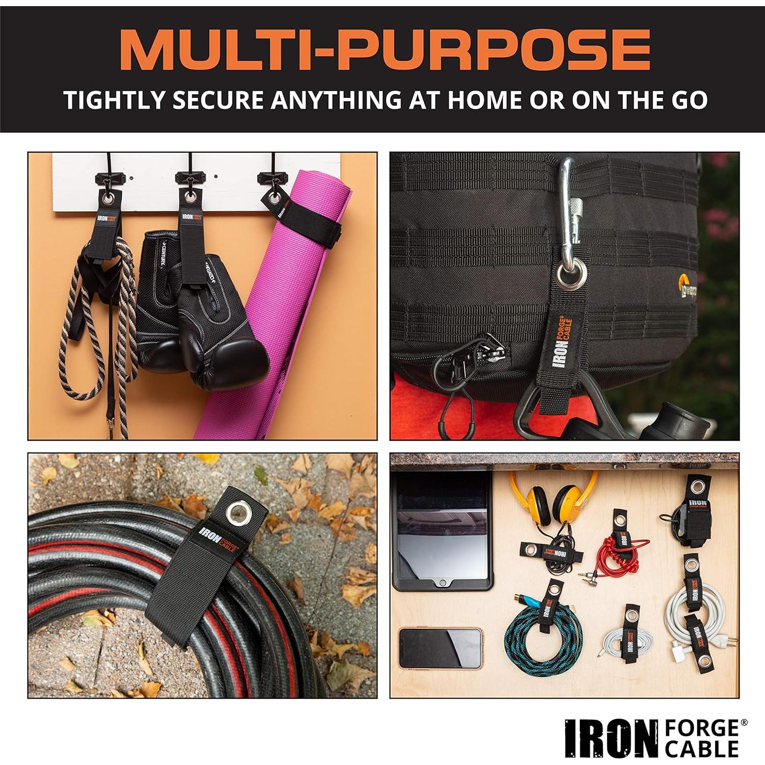 Organizador de Cables Iron Forge - Paquete de 12 Piezas