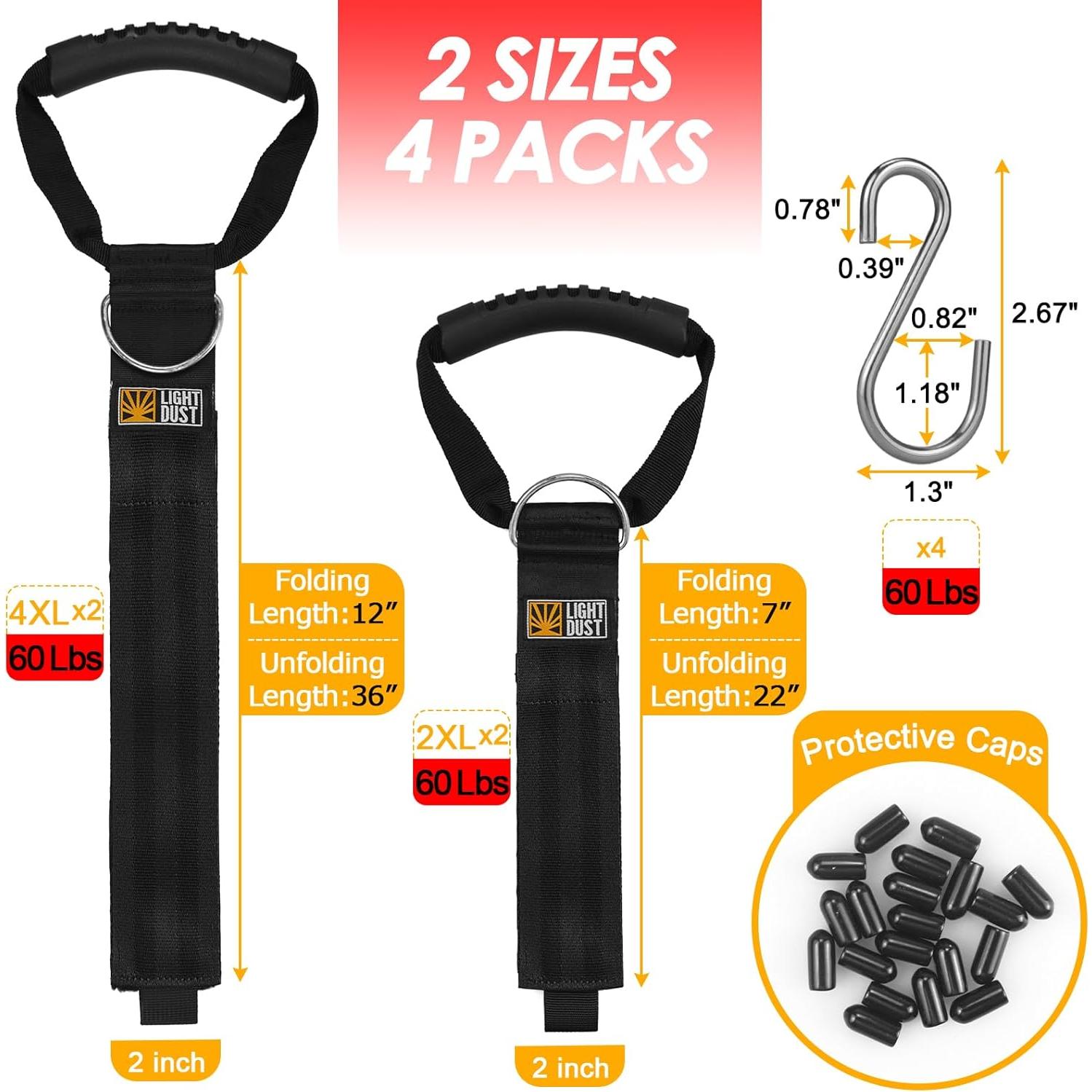 Soporte de Cuerda de Almacenamiento LIGHT DUST 4Pack 55.88-88.90 cm