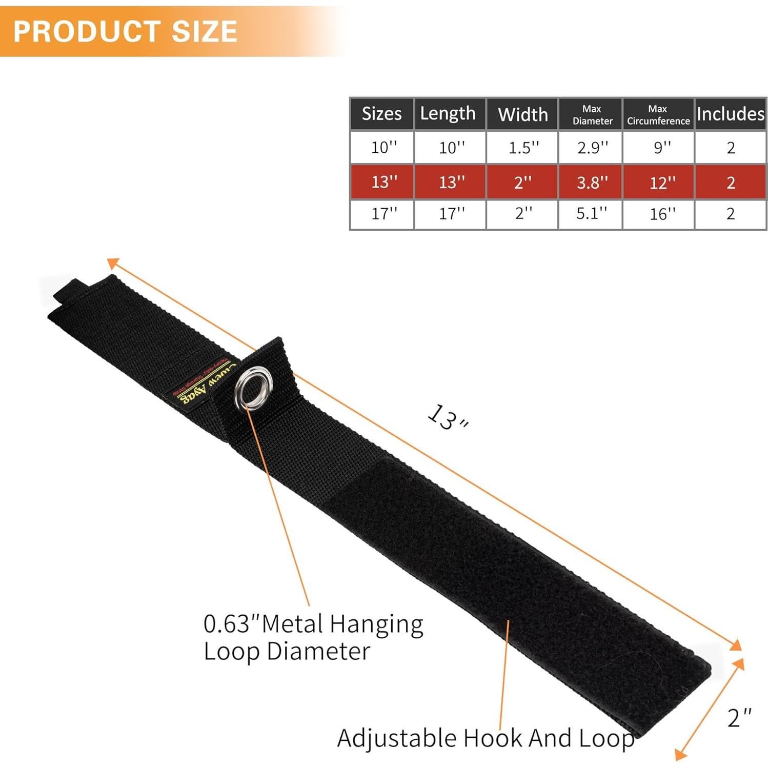 6 Correas de Almacenamiento Cioew Ayag para Cables 43 cm