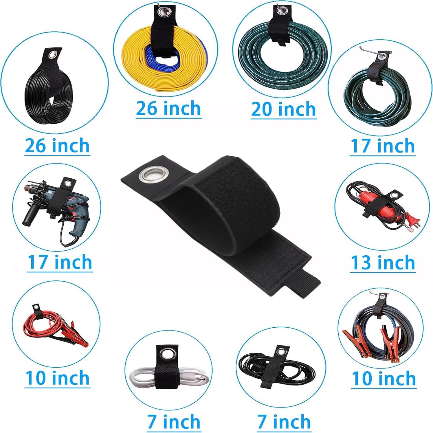 Correas de Almacenamiento HUAHAITGCH 17.78 cm Ajustables (Paquete de 6)