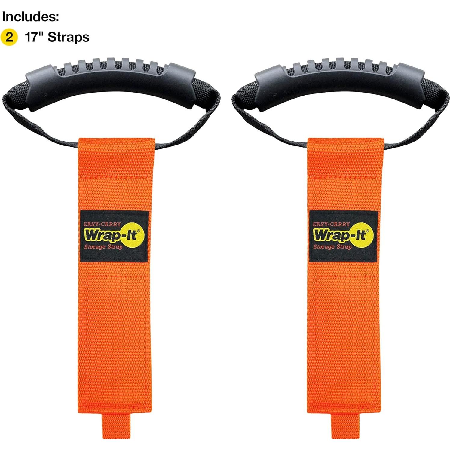 Correa de Almacenamiento Wrap-It 43 cm Naranja Brillante - 2 Pack