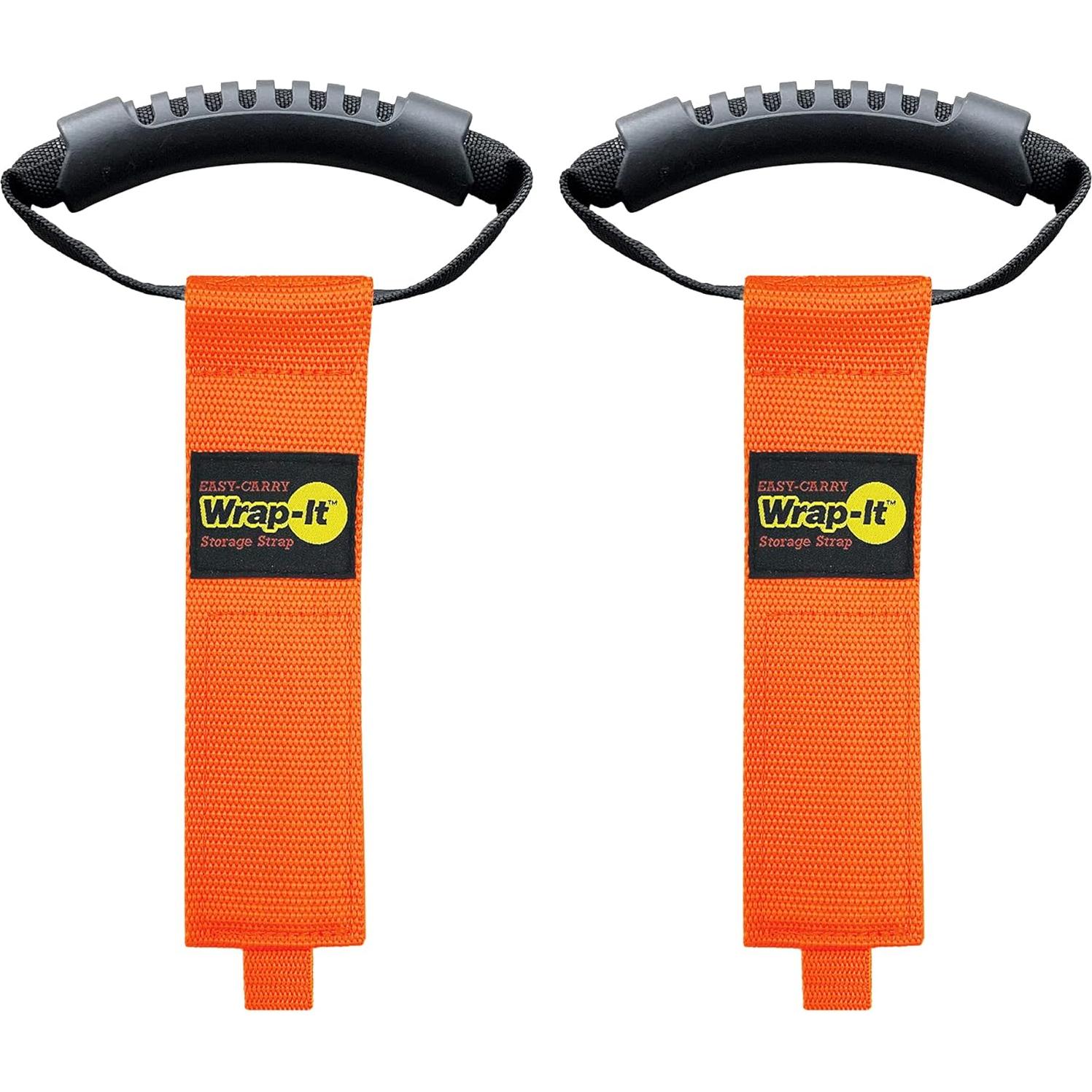 Correa de Almacenamiento Wrap-It 43 cm Naranja Brillante - 2 Pack
