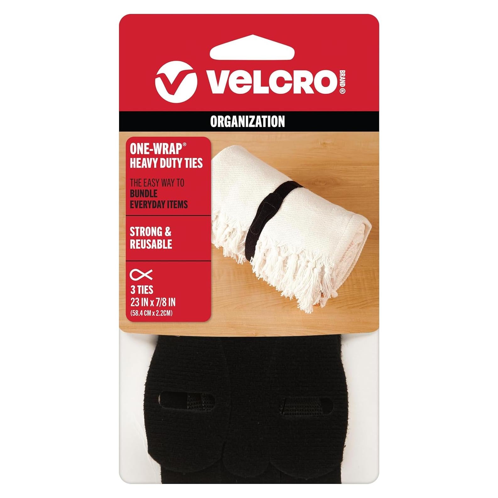 Ataduras Reutilizables VELCRO ONE-WRAP 58.4x2.2cm 3 Pzas