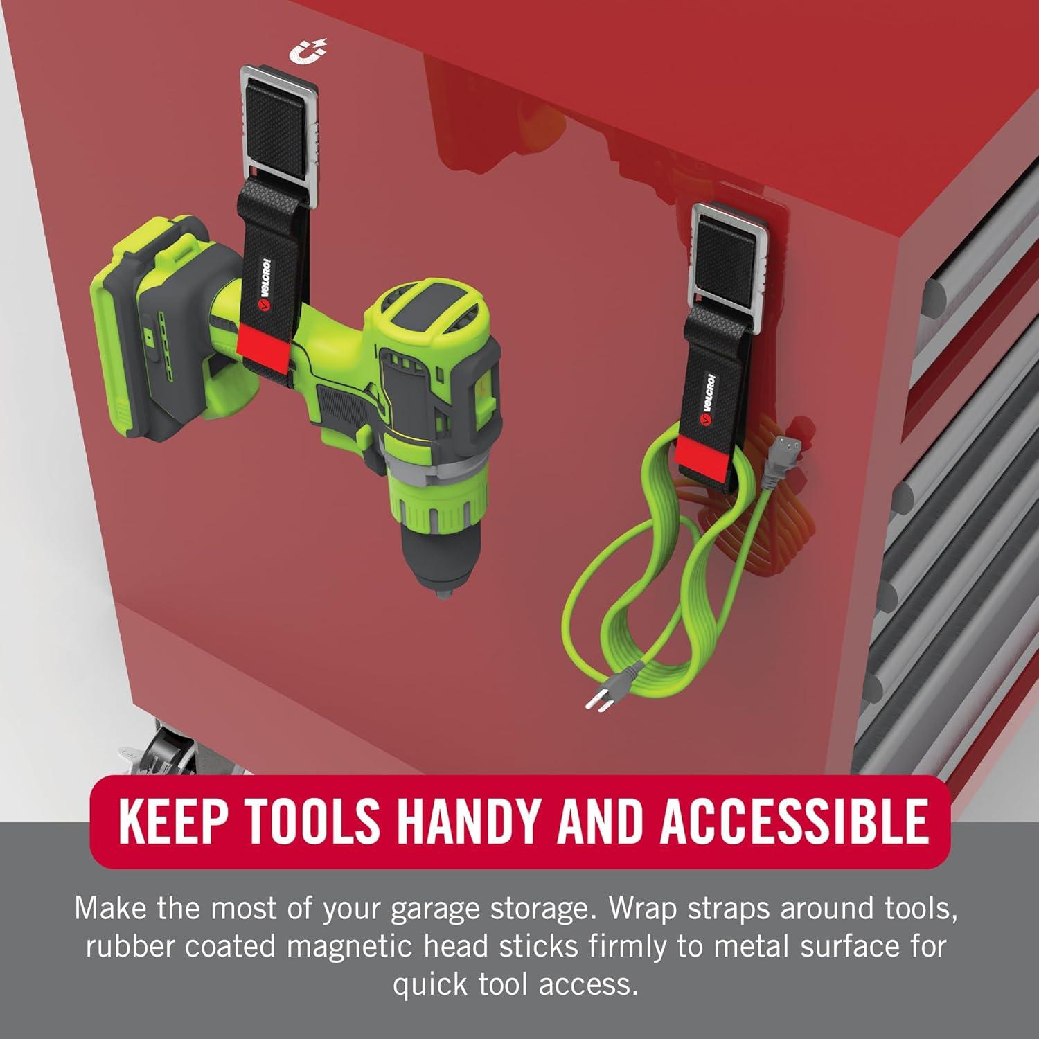 Correa Magnética de Almacenamiento Velcro 61cm Soporta 6.8kg