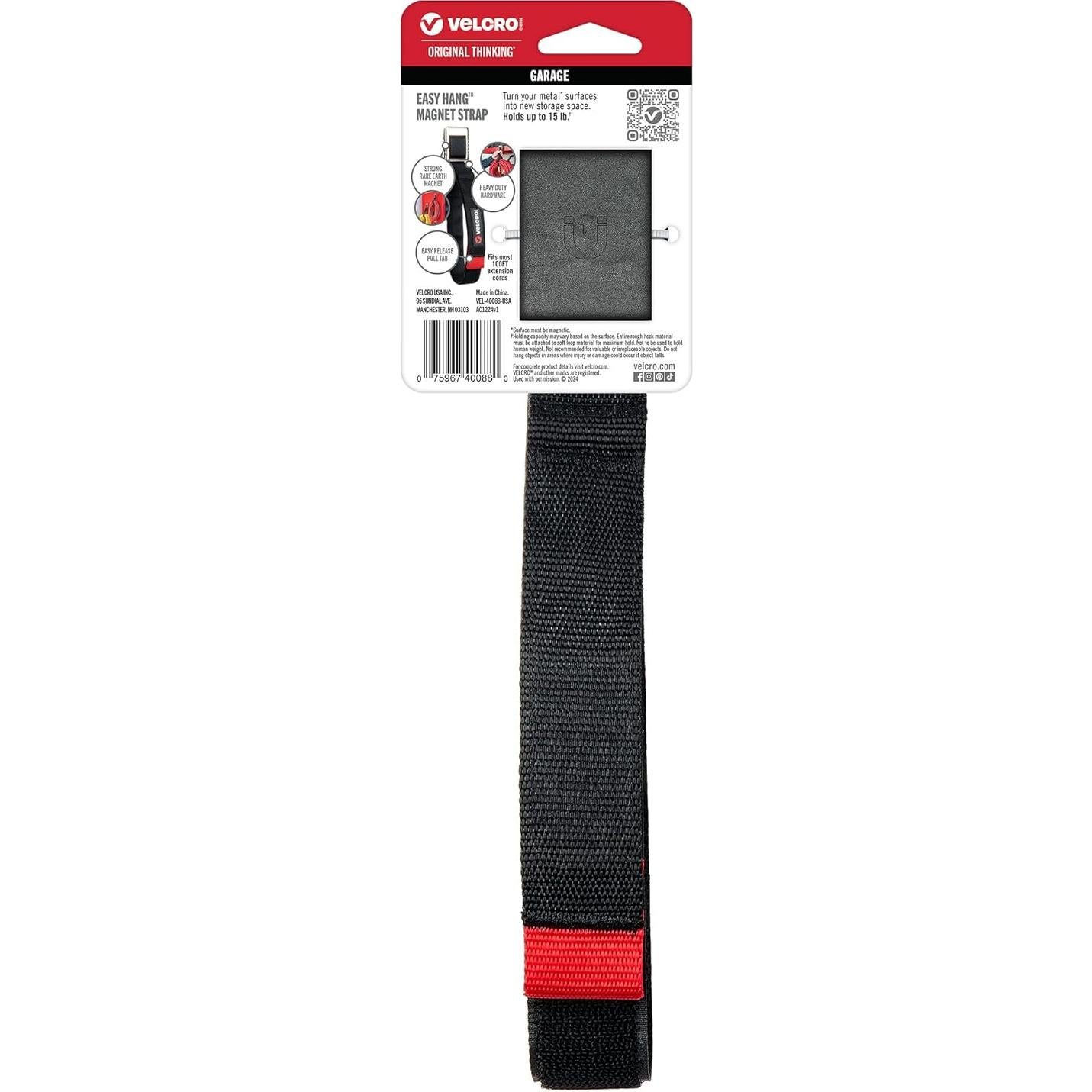 Correa Magnética de Almacenamiento Velcro 61cm Soporta 6.8kg