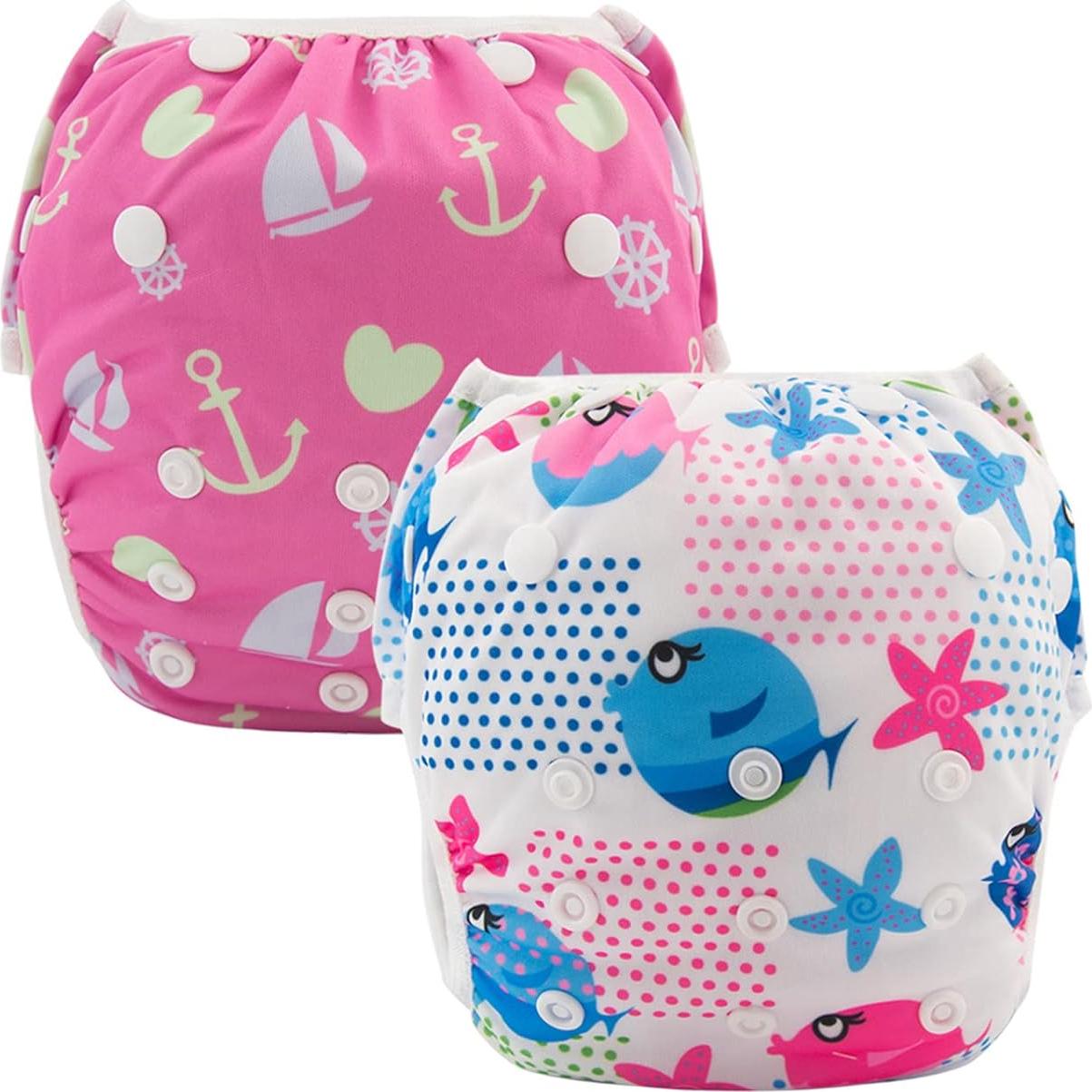 Pañales de Natación Reutilizables ALVABABY 2 Pcs Pequeño