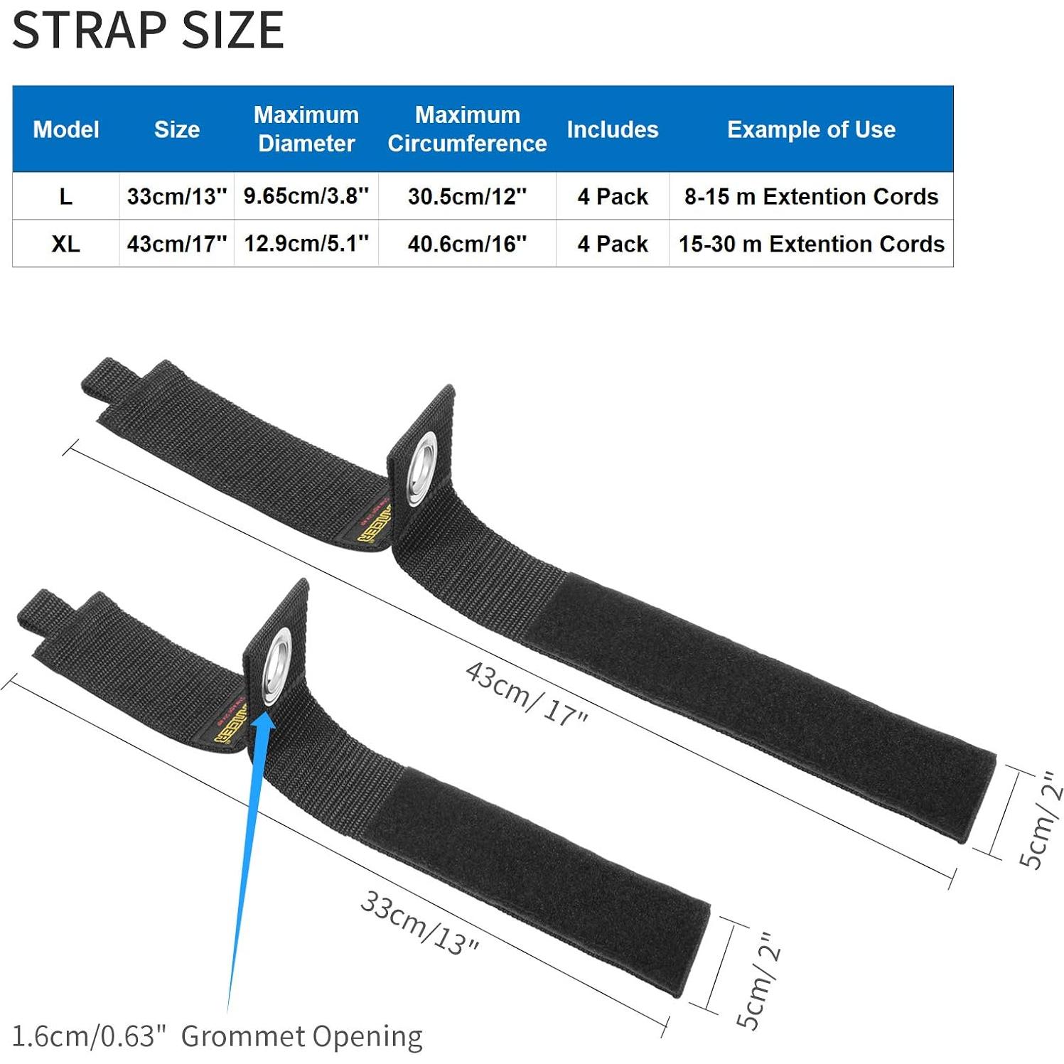 Organizador de Cables Trilancer 4L/4XL, 8 Piezas, Alta Resistencia