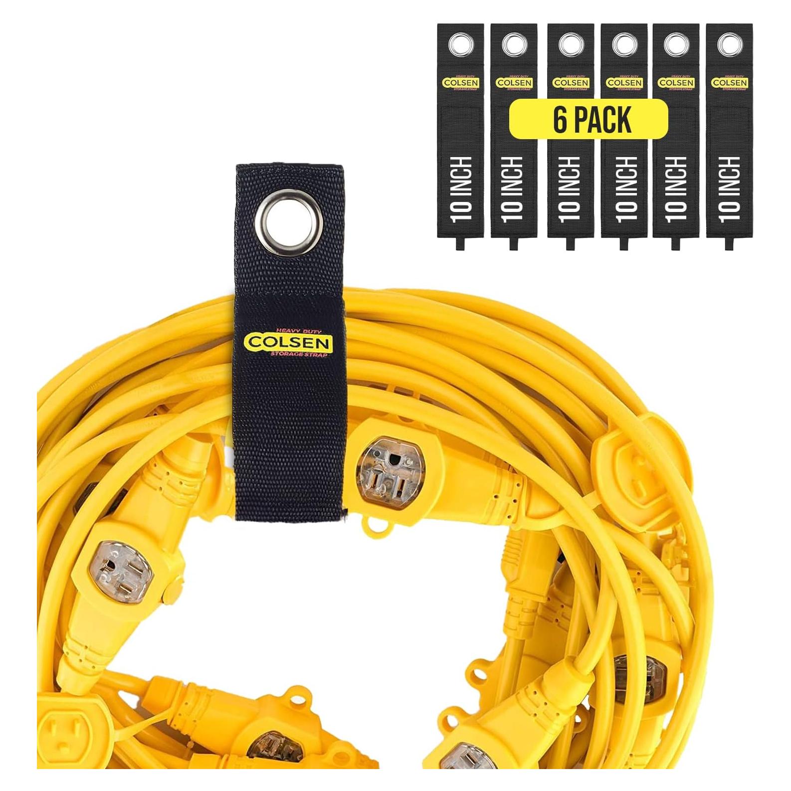Correas de Almacenamiento Colsen 10" (6 Pack) para Cables y Mangueras