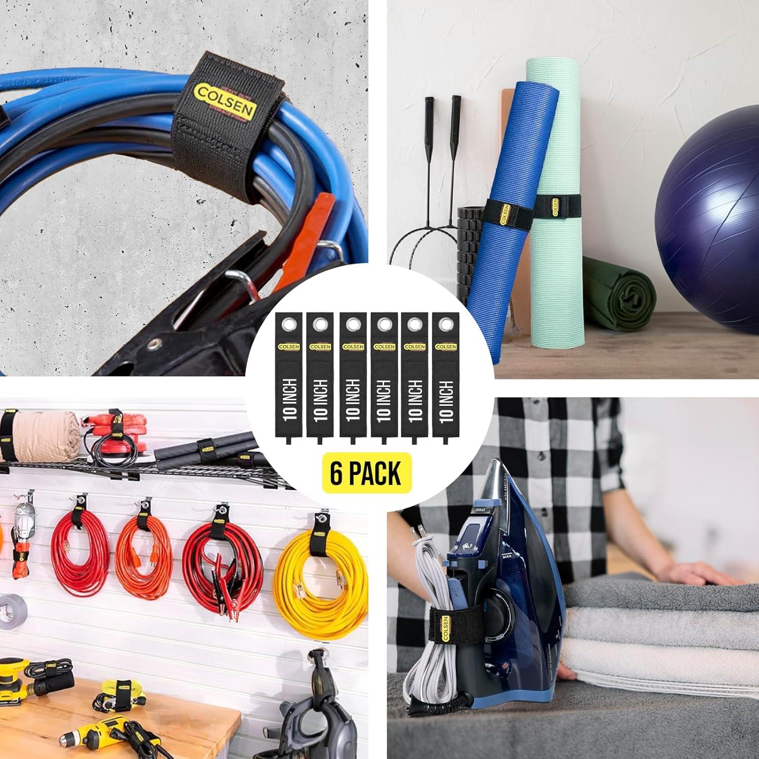 Correas de Almacenamiento Colsen 10" (6 Pack) para Cables y Mangueras