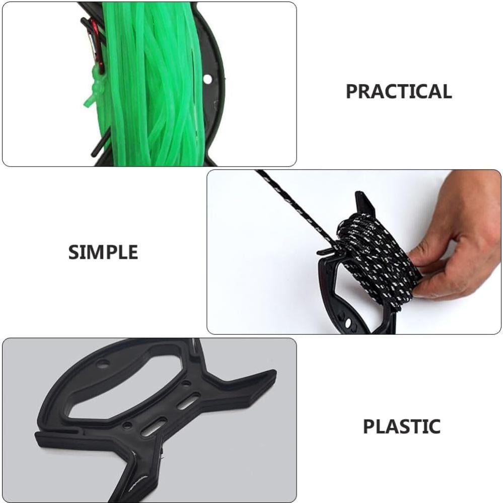 Organizador de Cuerda Garneck 10pcs Enrollador Negro 11.2x9.1cm