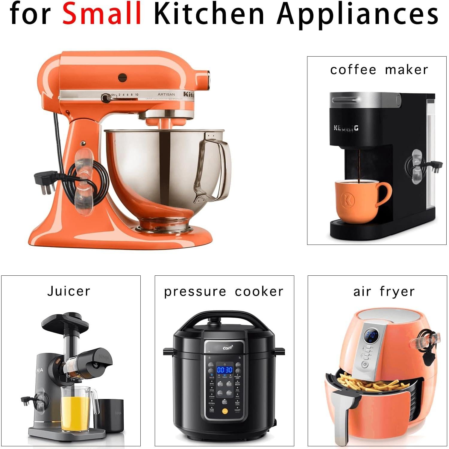 Organizador de Cables para Electrodomésticos AFunCrafter - 3PCS Transparente