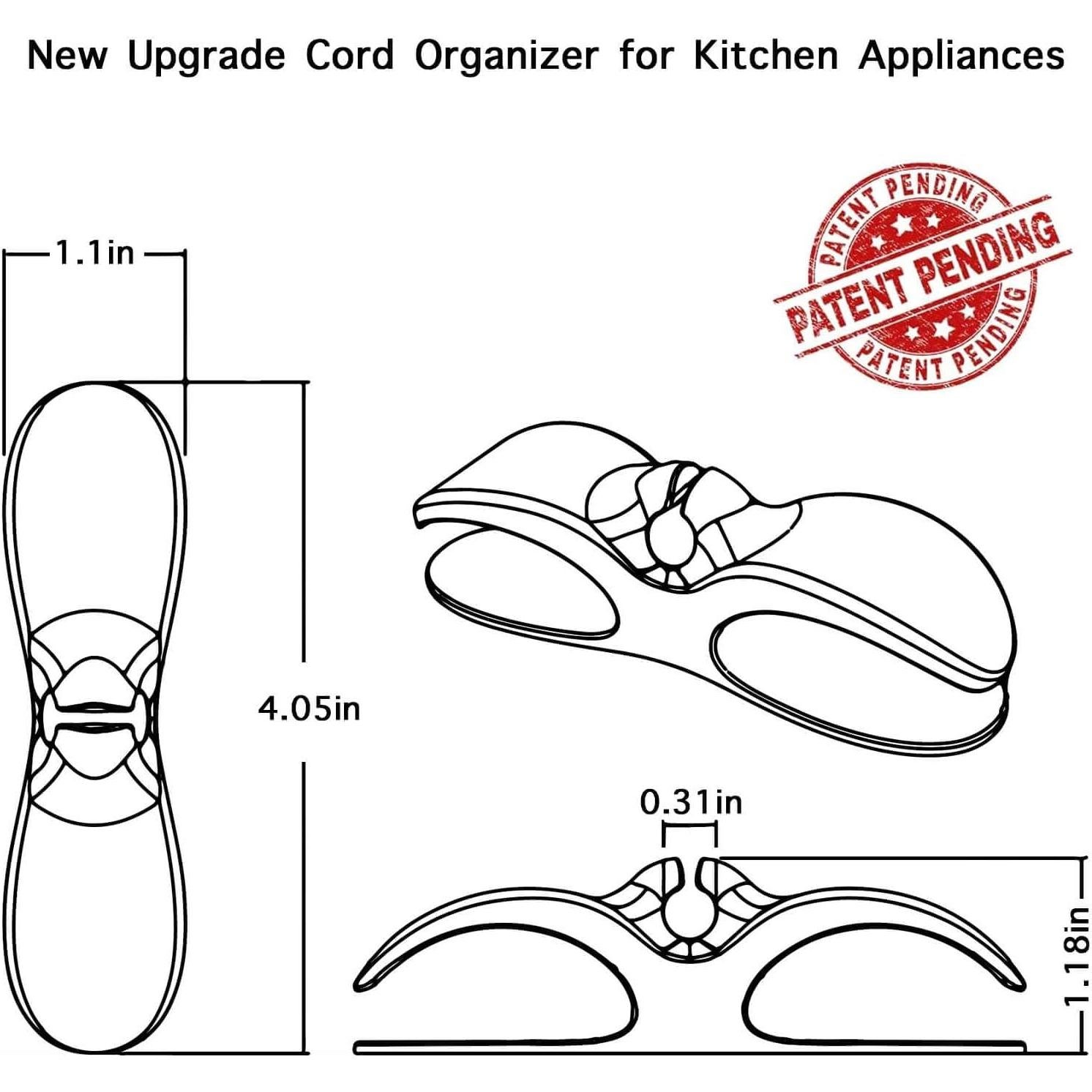 Organizador de Cables para Electrodomésticos AFunCrafter - 3PCS Transparente