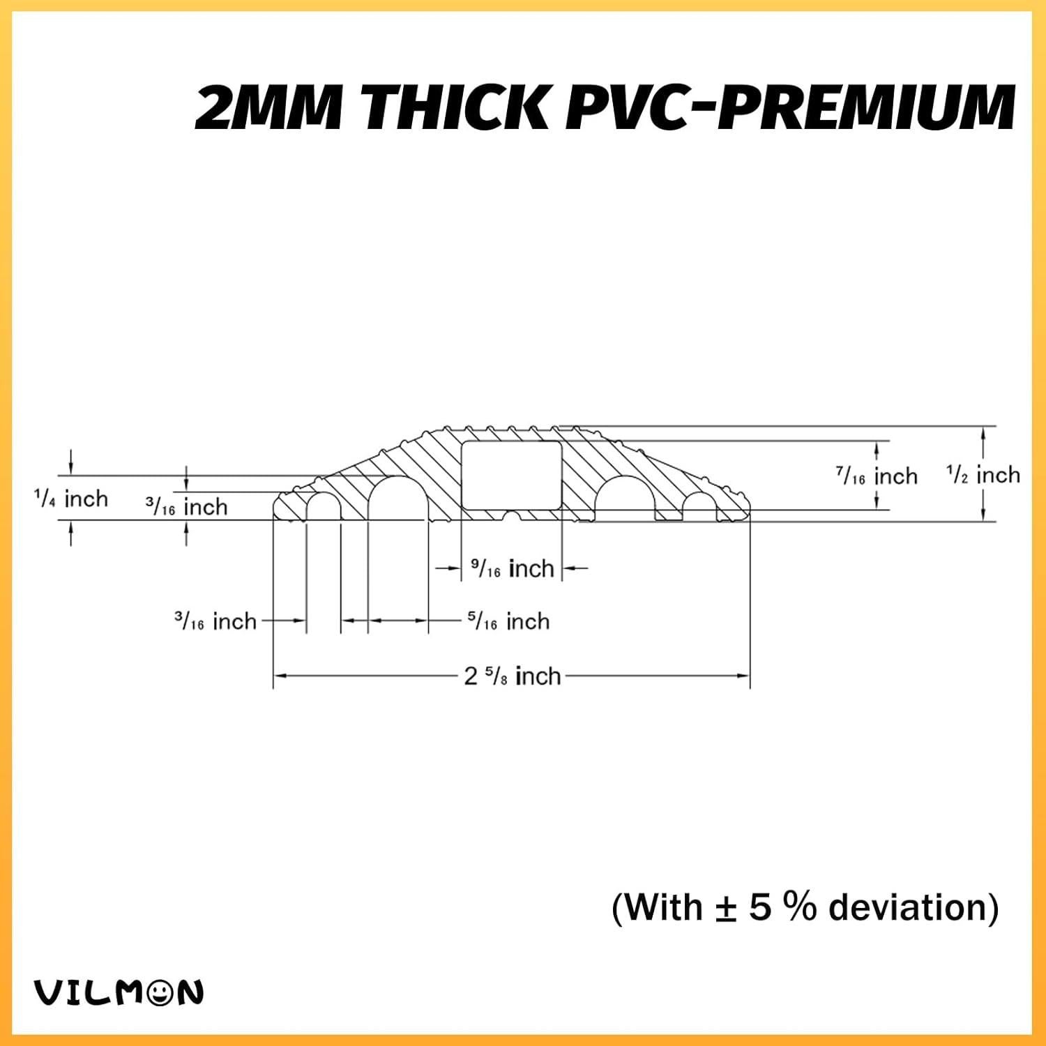 Cubierta de Cable Flexible Vilmon 5 Canales 3.05 m PVC