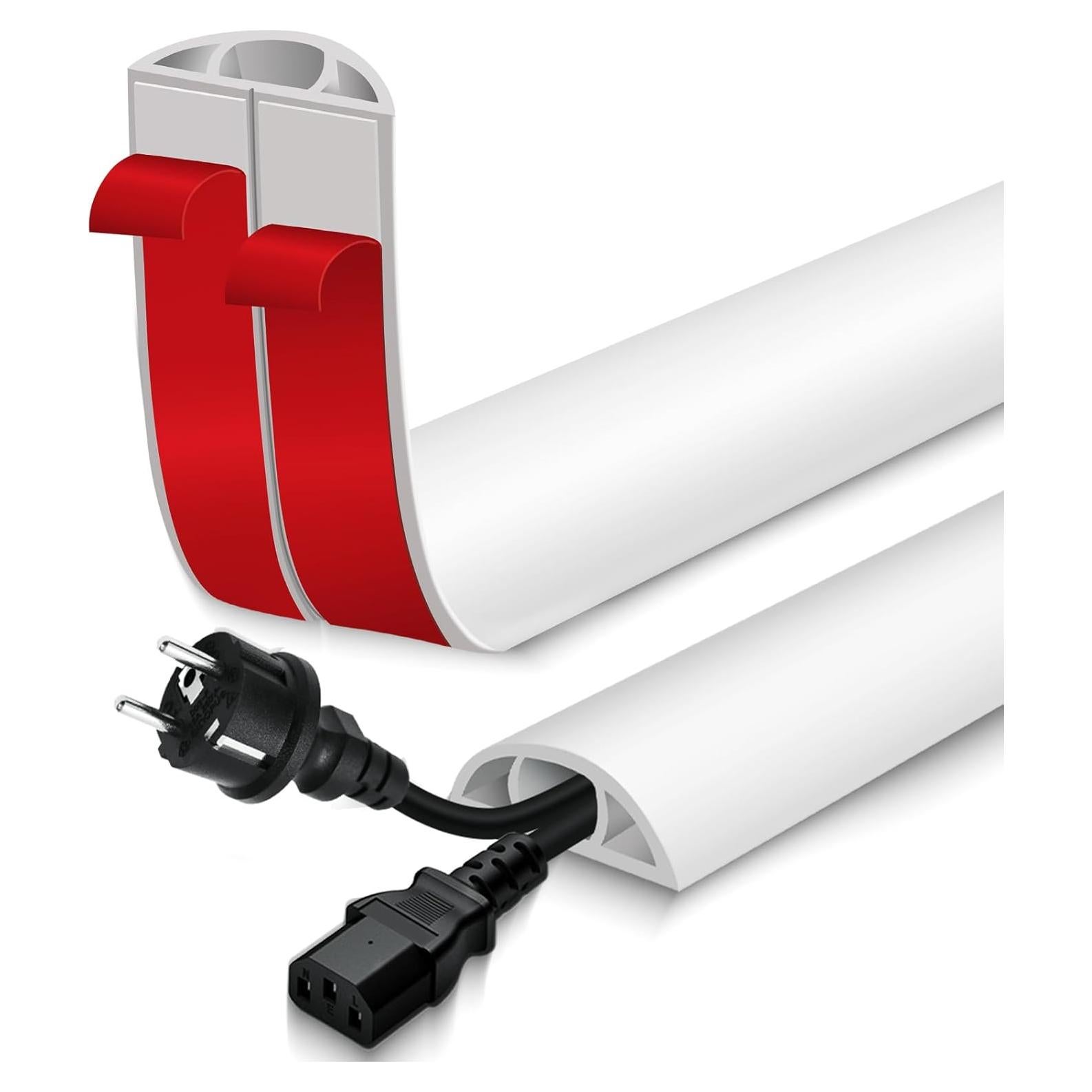 Cubierta de Cable Autoadhesiva EYAYEN 1.01 m Blanco 1.19 cm