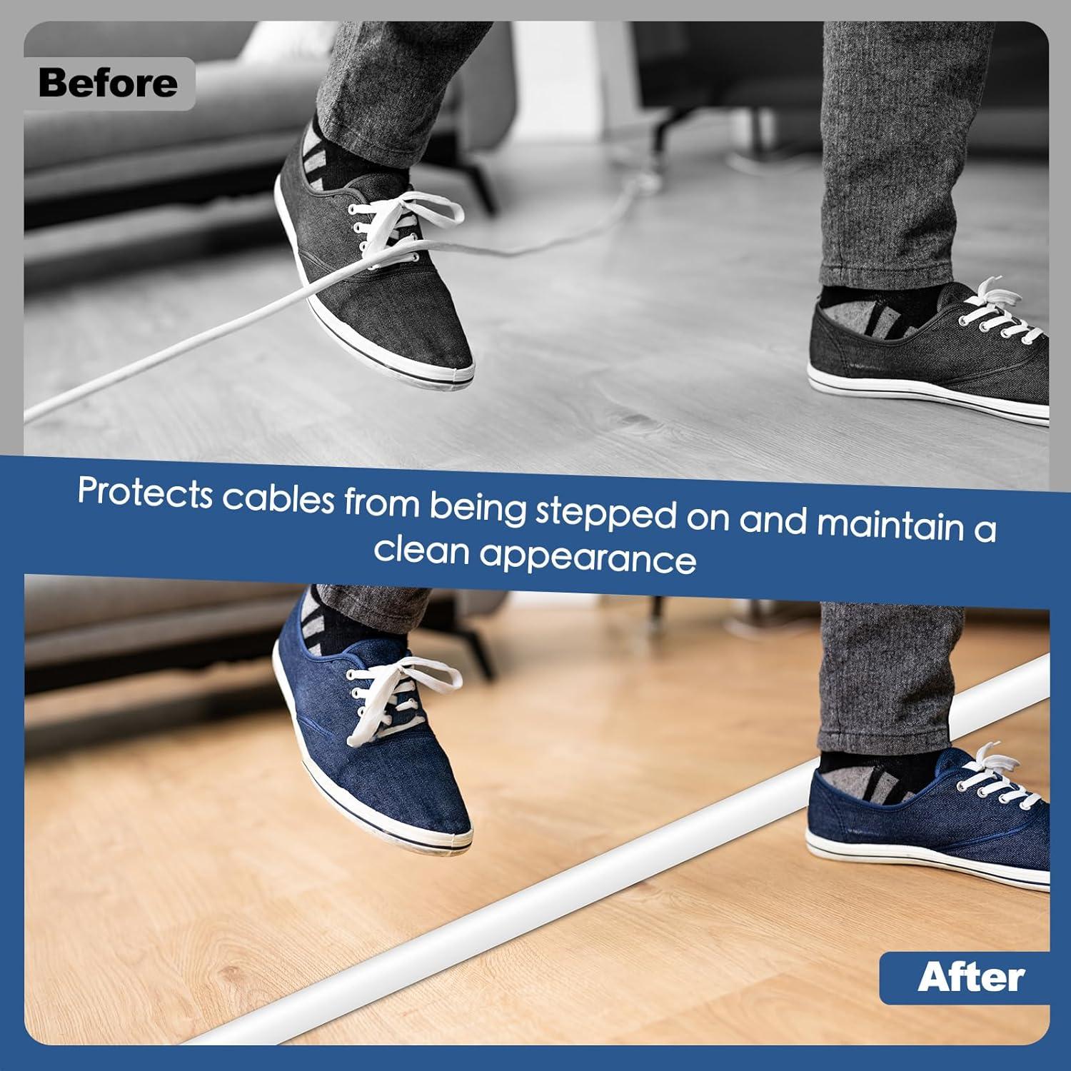 Cubierta de Cable Autoadhesiva EYAYEN 1.01 m Blanco 1.19 cm