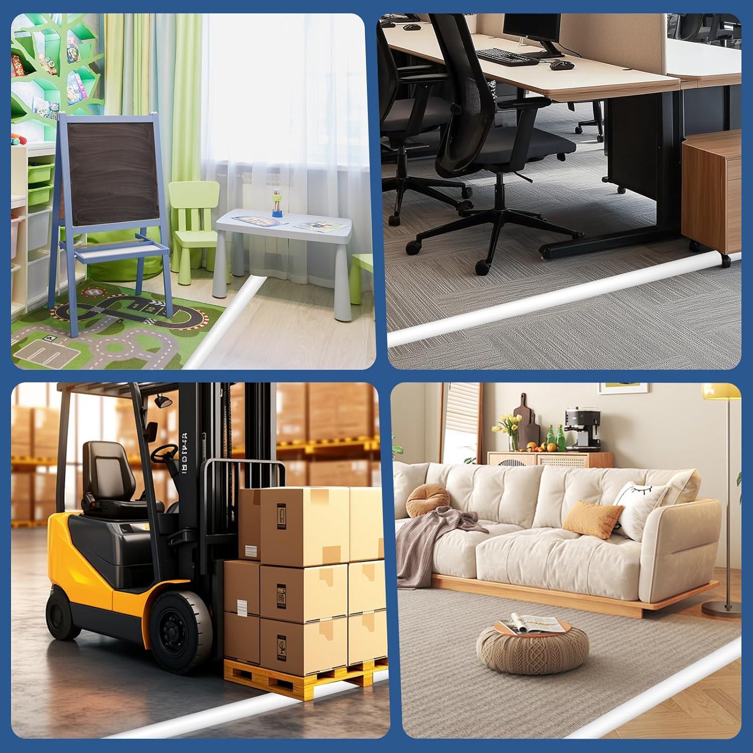 Cubierta de Cable Autoadhesiva EYAYEN 1.01 m Blanco 1.19 cm