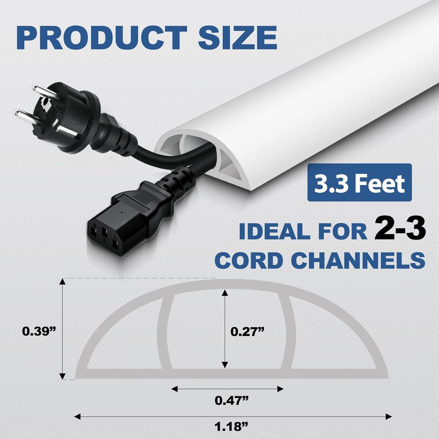Cubierta de Cable Autoadhesiva EYAYEN 1.01 m Blanco 1.19 cm