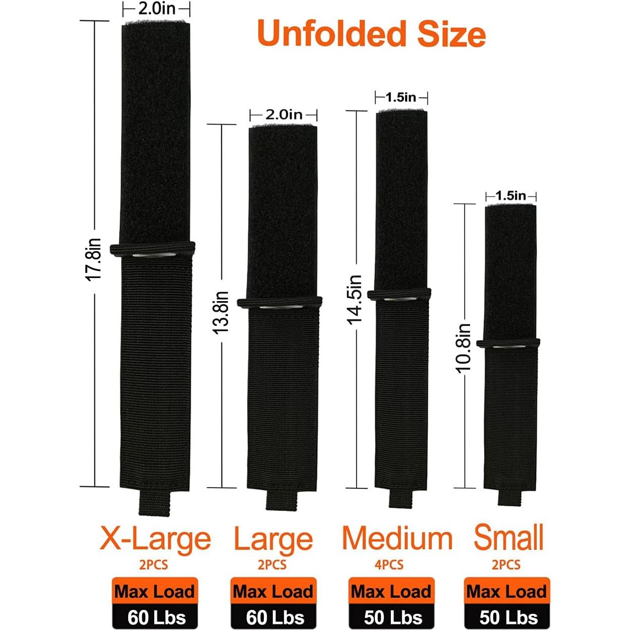 Correas de Almacenamiento Nylon ZTSXLLIM 10 Piezas 36.32 cm