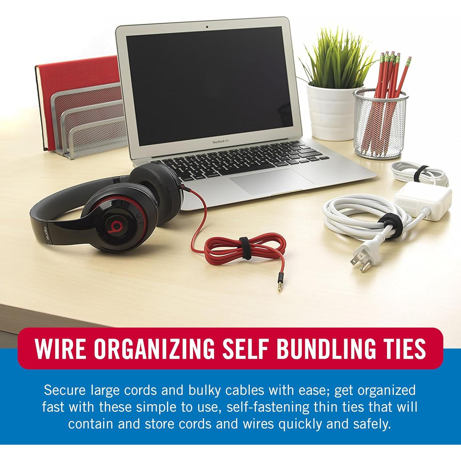 Correas Reutilizables VELCRO 38.1cm x 1.27cm - Paquete de 30