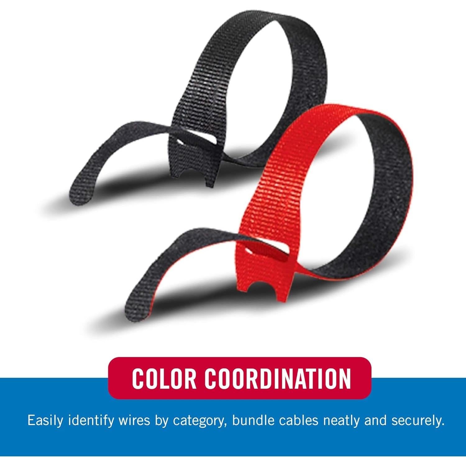 Correas Reutilizables VELCRO 38.1cm x 1.27cm - Paquete de 30