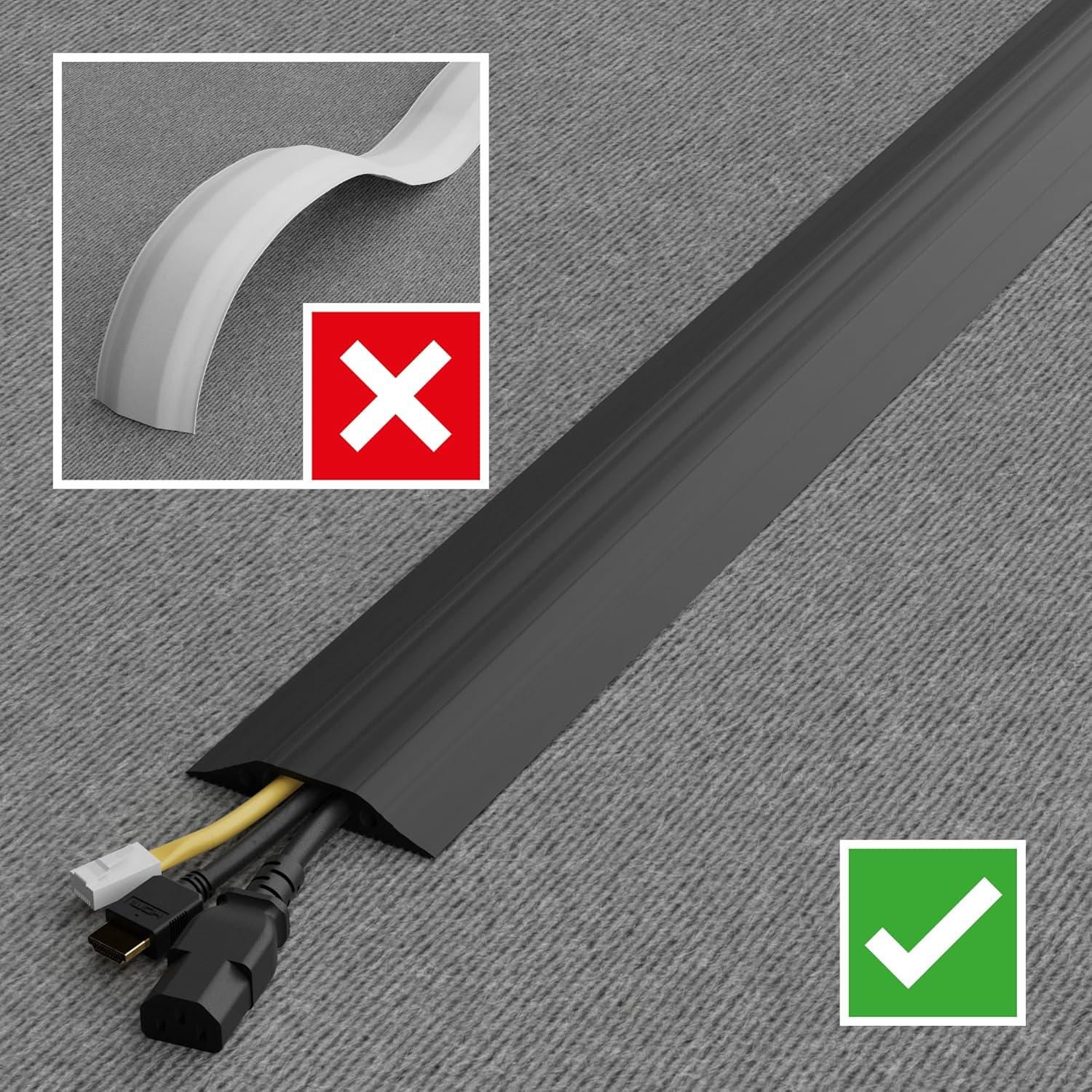 Cubierta de Cable de Suelo D-Line 9.14m Negra - Pesado