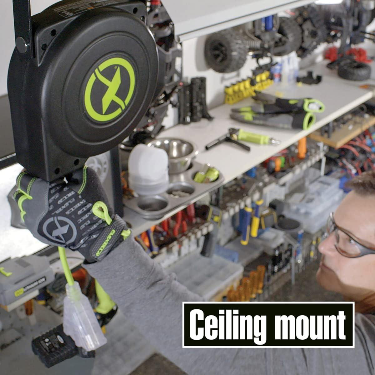 Carrete de Extensión Retráctil Flexzilla 7.62 m 16/3 AWG ZillaVerde