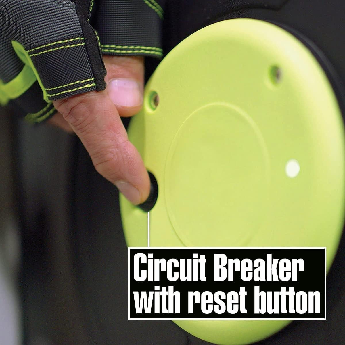 Carrete de Extensión Retráctil Flexzilla 7.62 m 16/3 AWG ZillaVerde