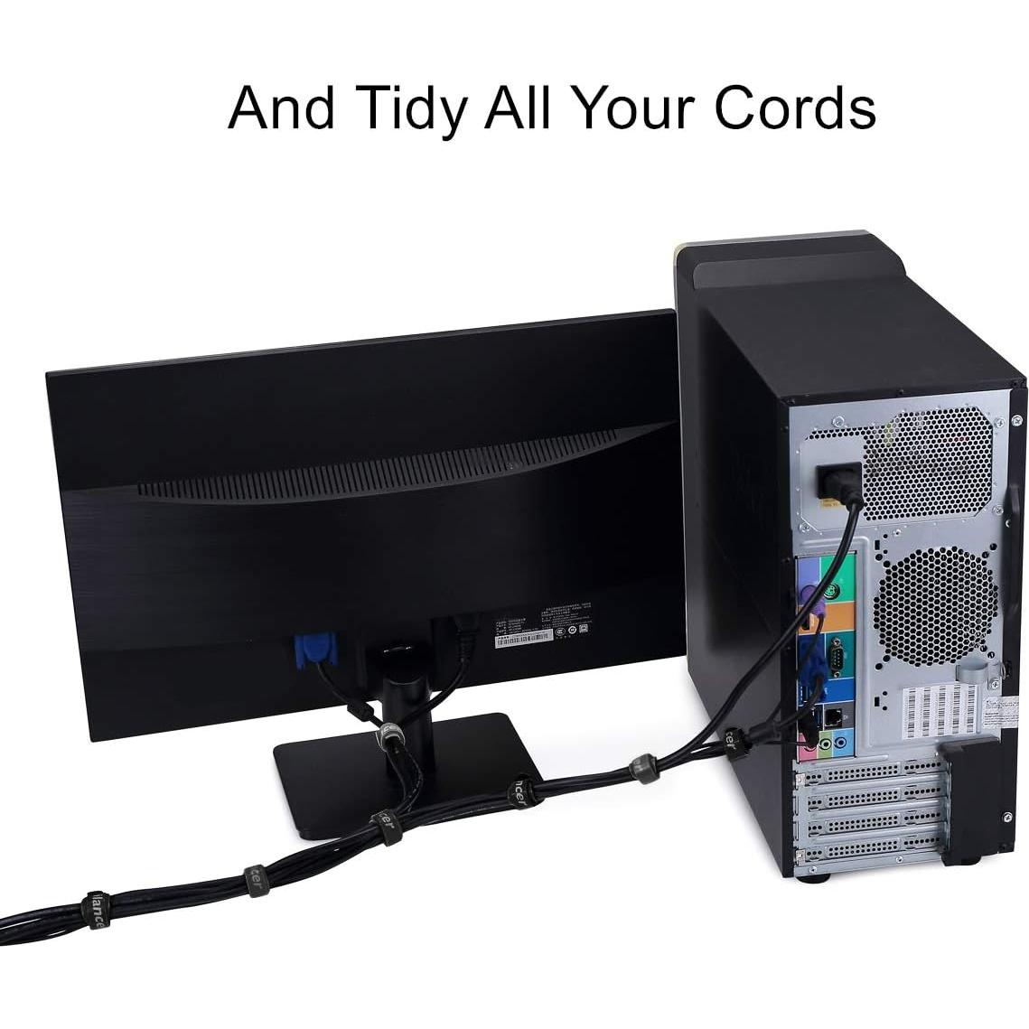 Correas de Cable Reutilizables Trilancer 20.32 cm 50 Piezas Negro