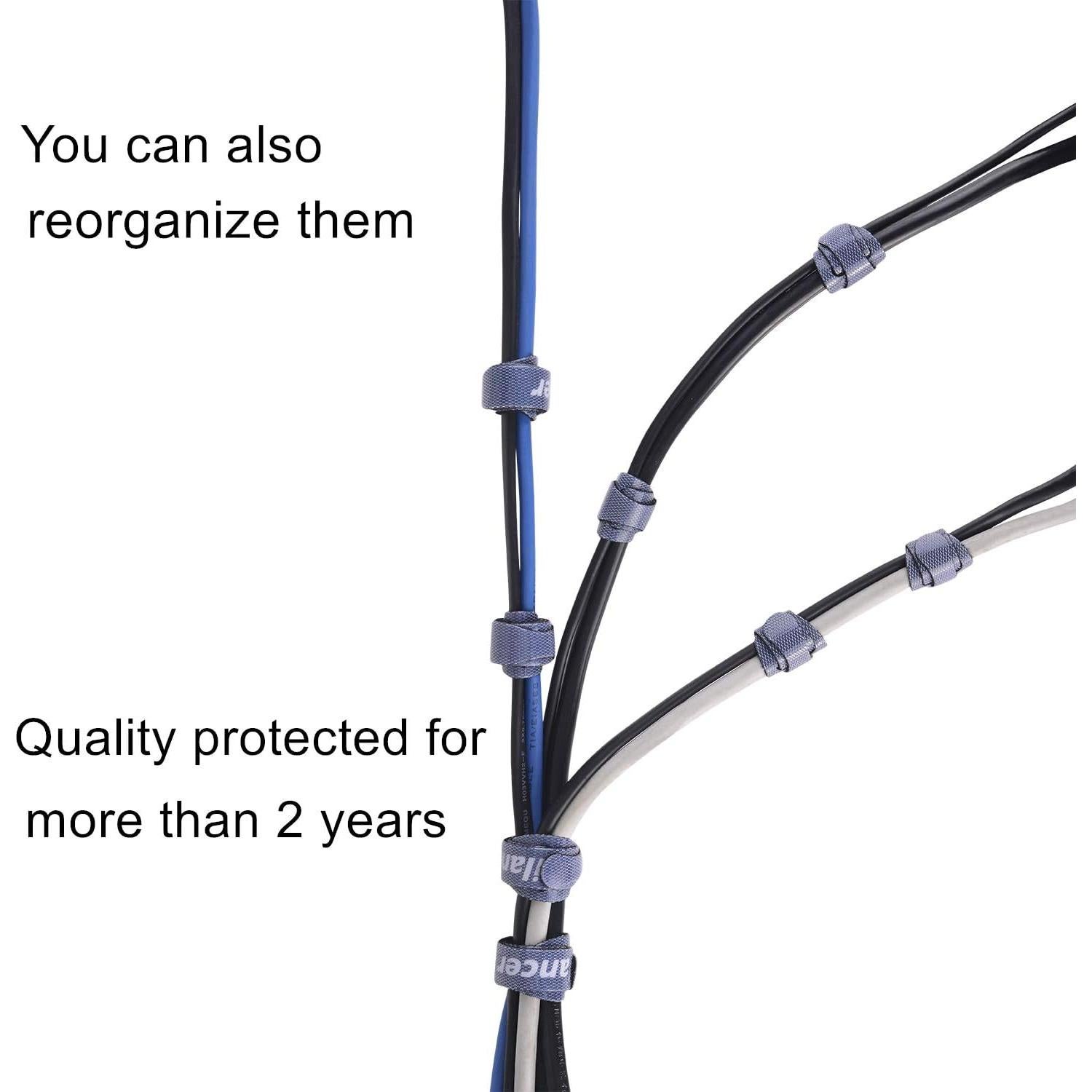 Correas de Cable Reutilizables Trilancer 20.32 cm 50 Piezas Negro