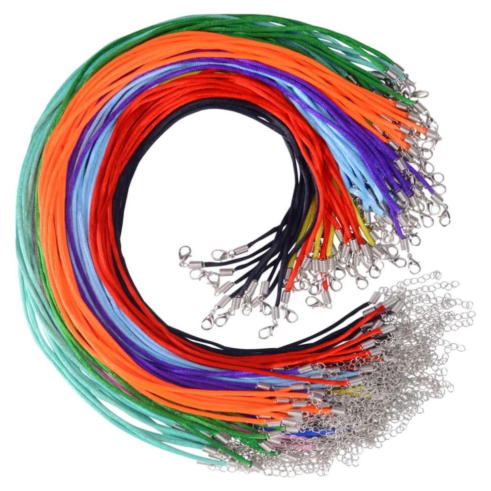Cordones de Collar Selizo 100 Piezas Seda Satinada Multicolor