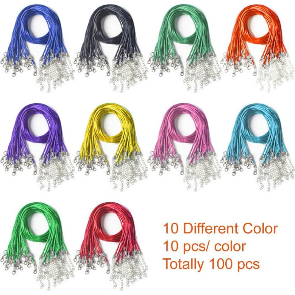Cordones de Collar Selizo 100 Piezas Seda Satinada Multicolor