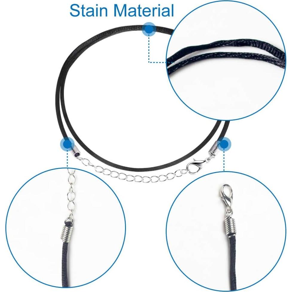 Cordones de Collar Selizo 100 Piezas Seda Satinada Multicolor