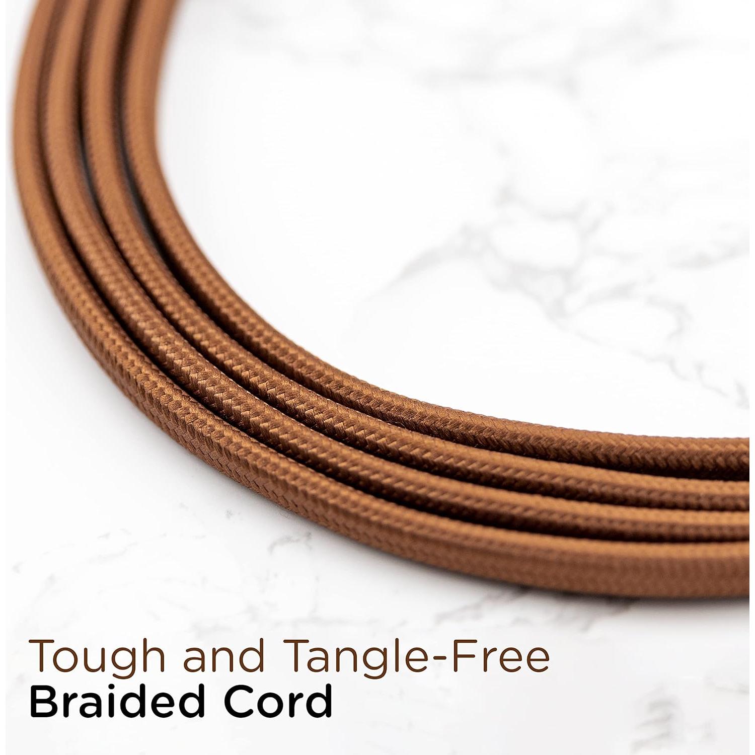 Cordinate Cable de Extensión 3 Tomas 2.44m Marrón con Seguridad