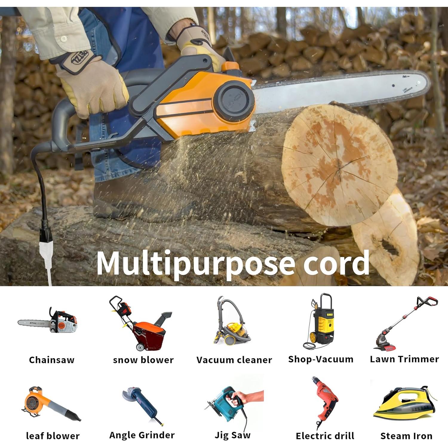 Cable de Extensión HUANCHAIN 7.62m 16AWG Impermeable 13A