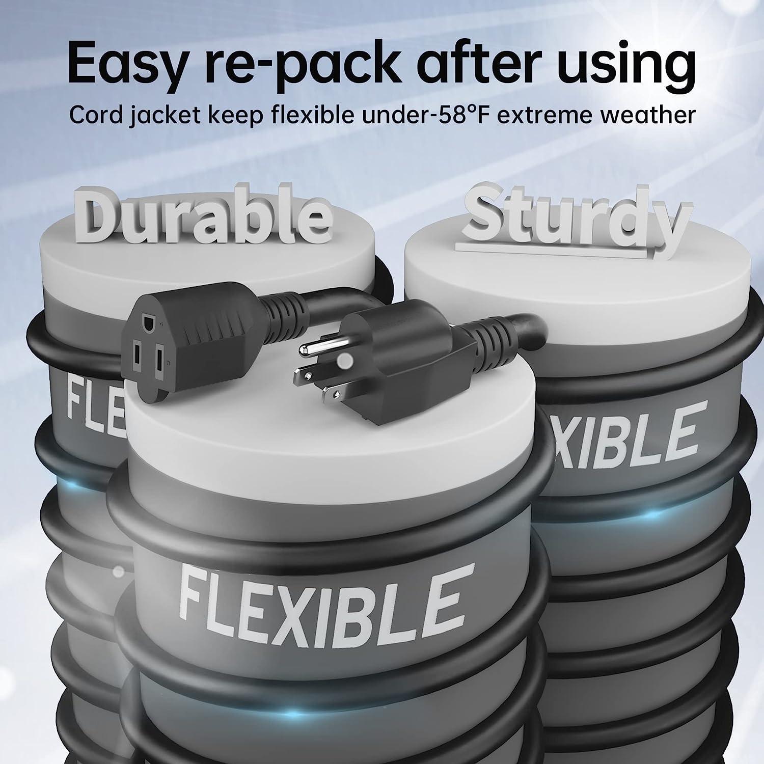 Cable de Extensión Exterior PlugSaf 15 pies 16AWG Impermeable