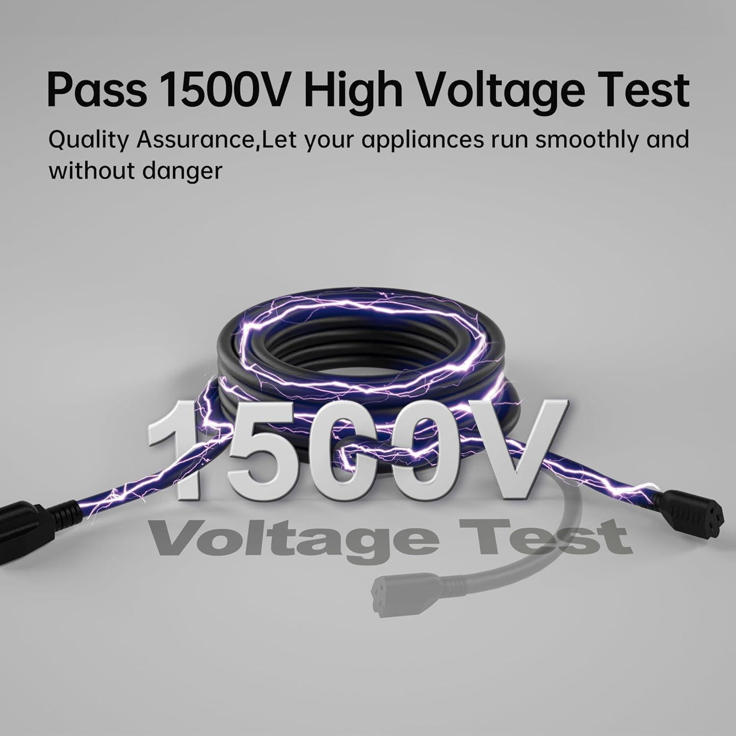 Cable de Extensión Exterior PlugSaf 15 pies 16AWG Impermeable