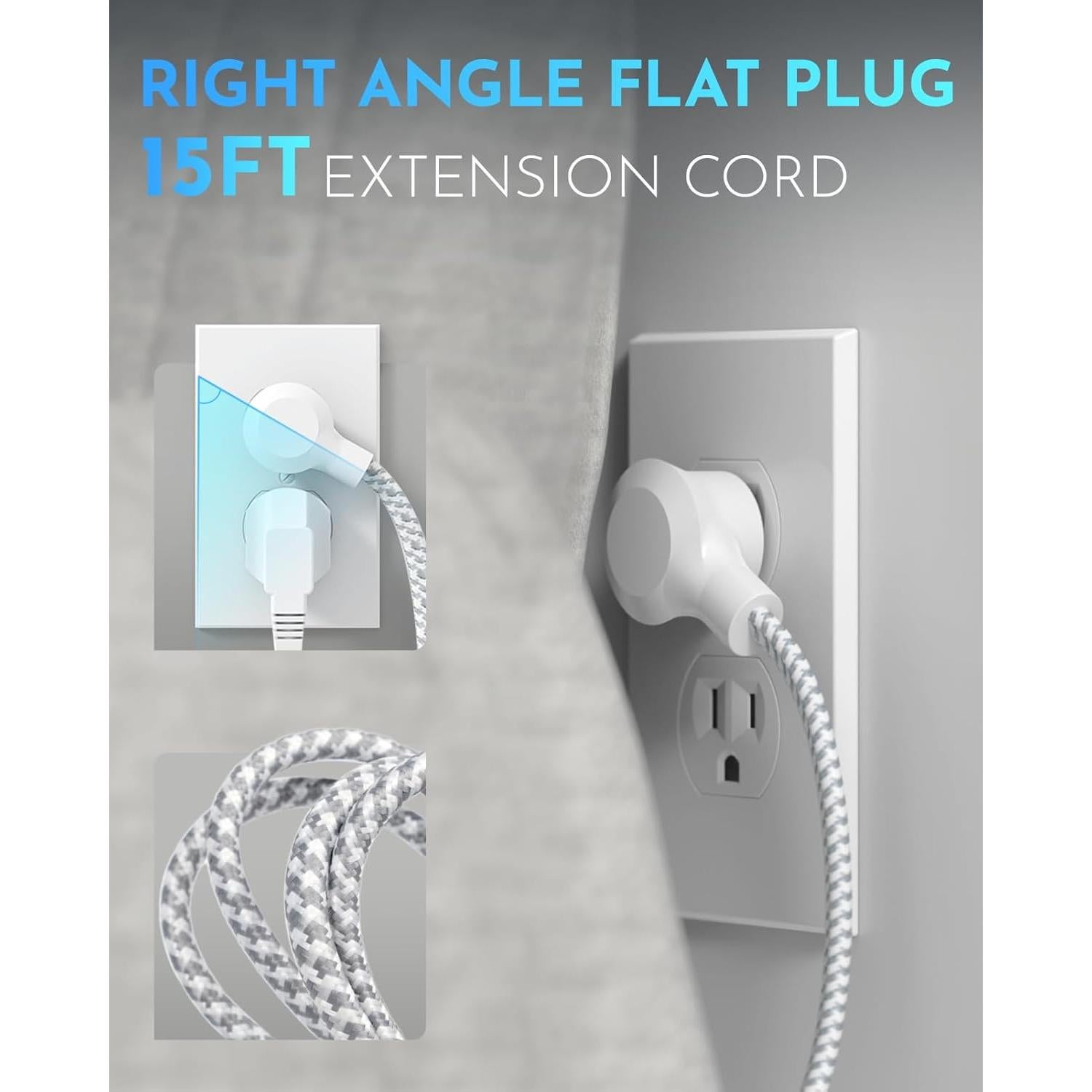 Regleta de Extensión MIFASOPOWER 15 pies con USB C y 4 Salidas