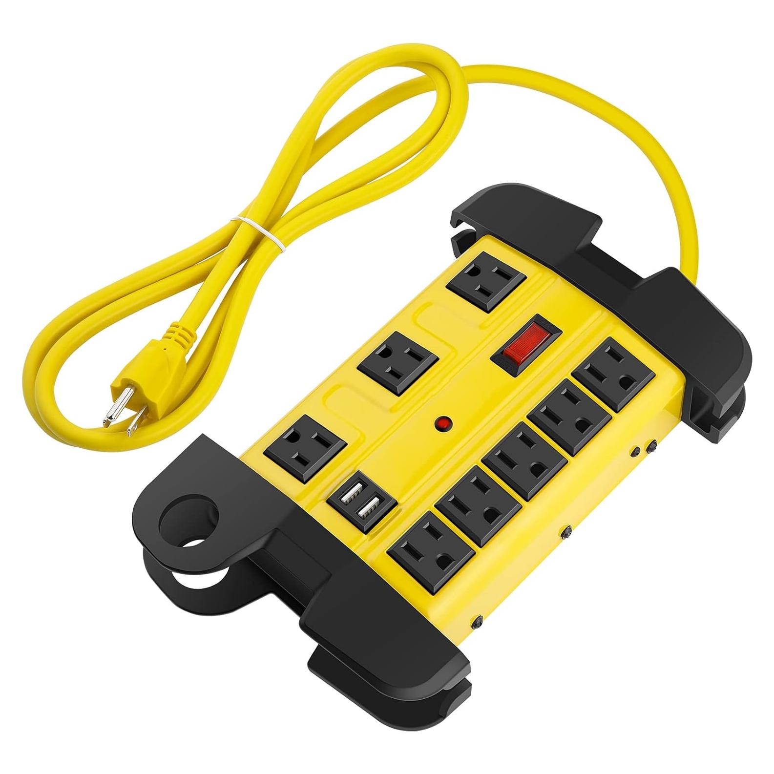 Regleta de Potencia Industrial CCCEI 8 Salidas USB 2700J 1.83m