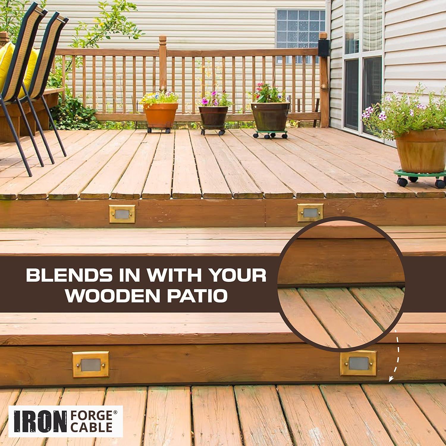 Cable de Extensión Exterior Marrón 6FT Iron Forge 3 Salidas 16AWG