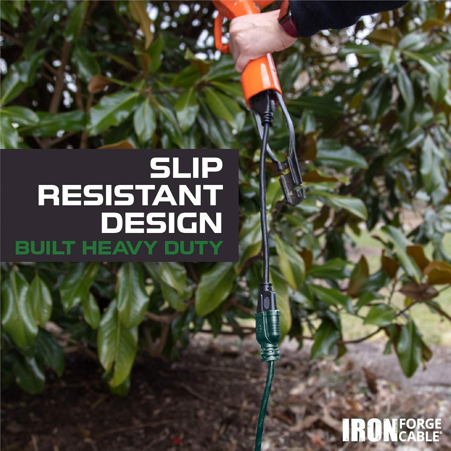 Cable de Extensión Exterior Iron Forge 15 Pies Verde 16/3