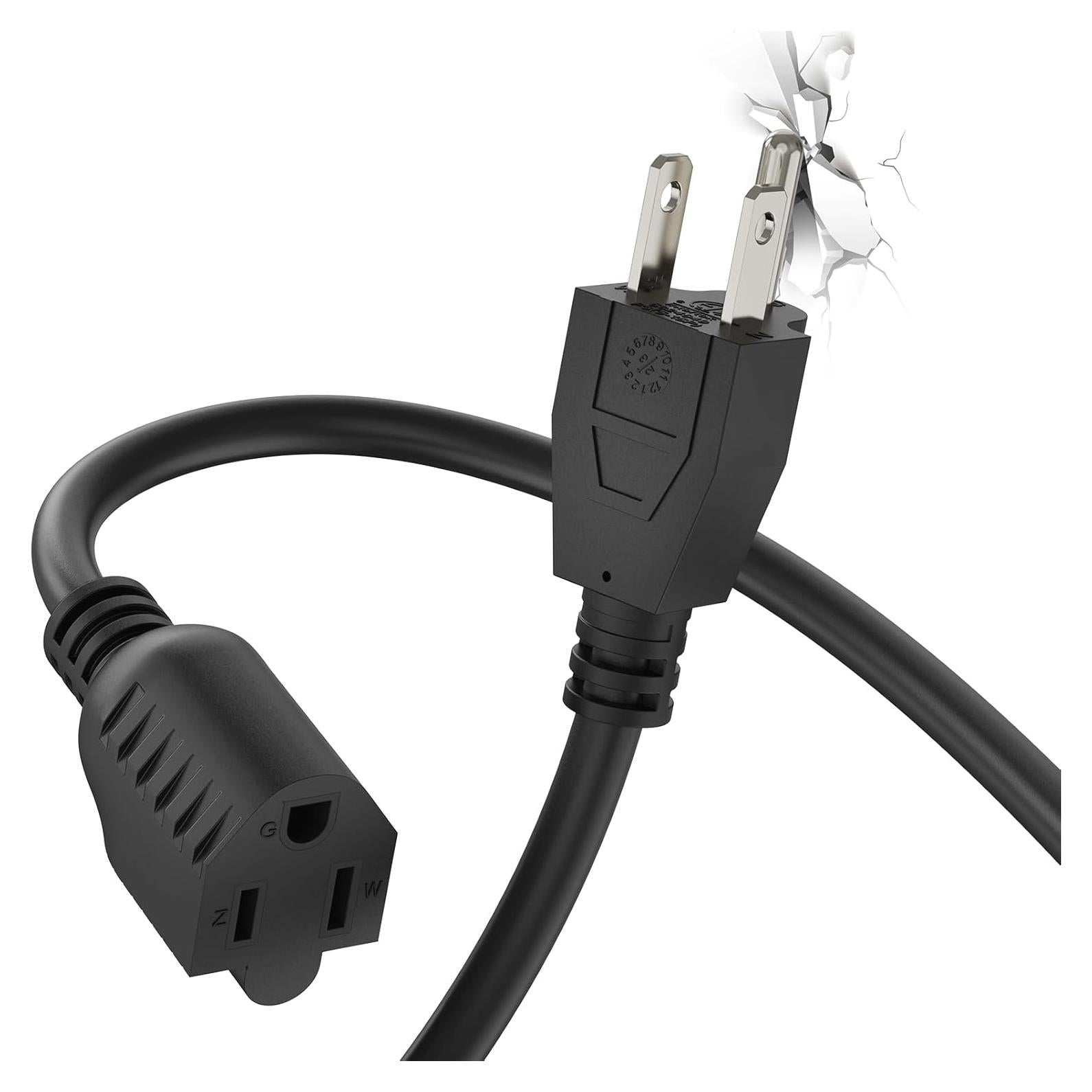 Cable de Extensión Negro 16 AWG 0.91m PLUGTUL 13A 1625W