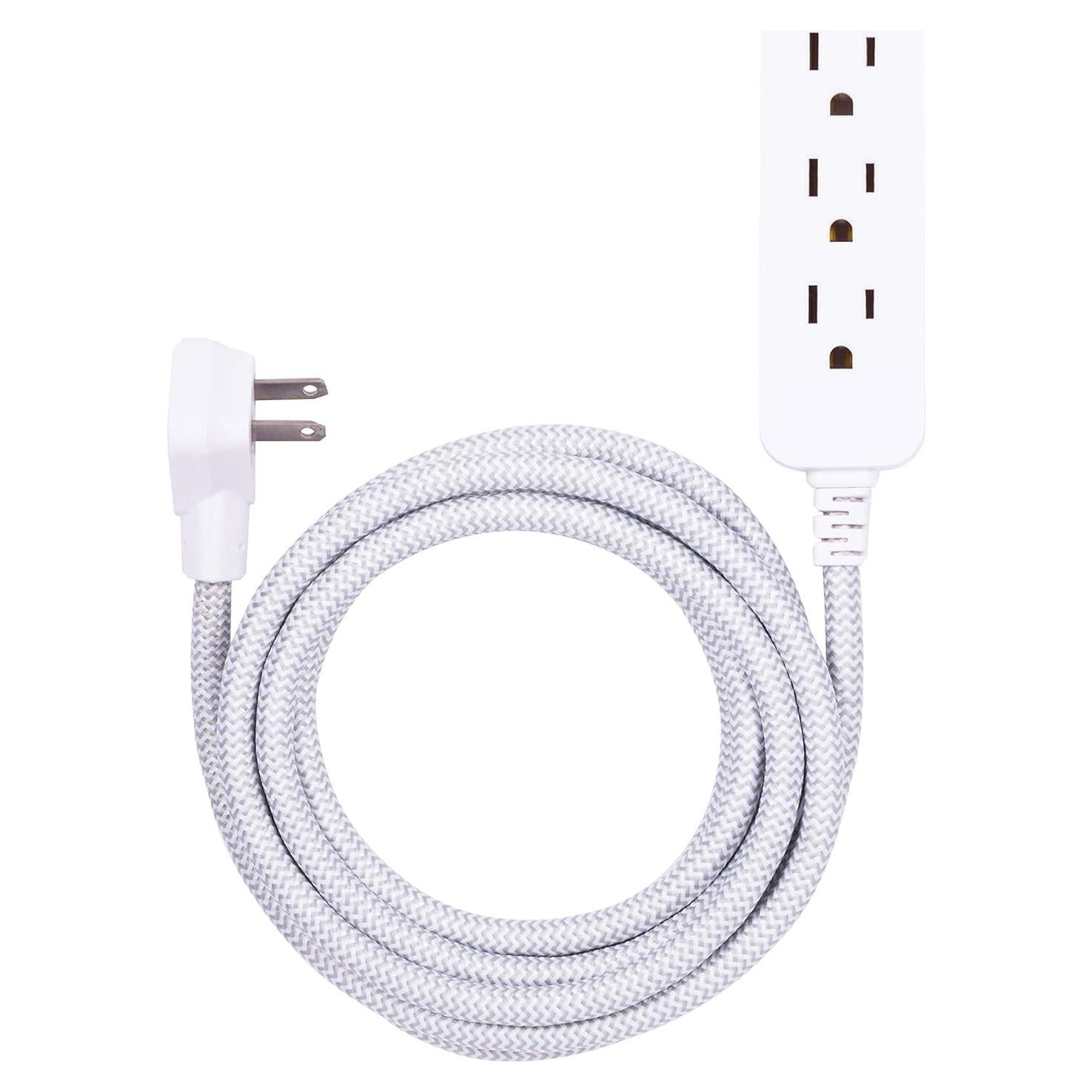 Regleta de Protección GE 3 Salidas 2.44m Cable Trenzado