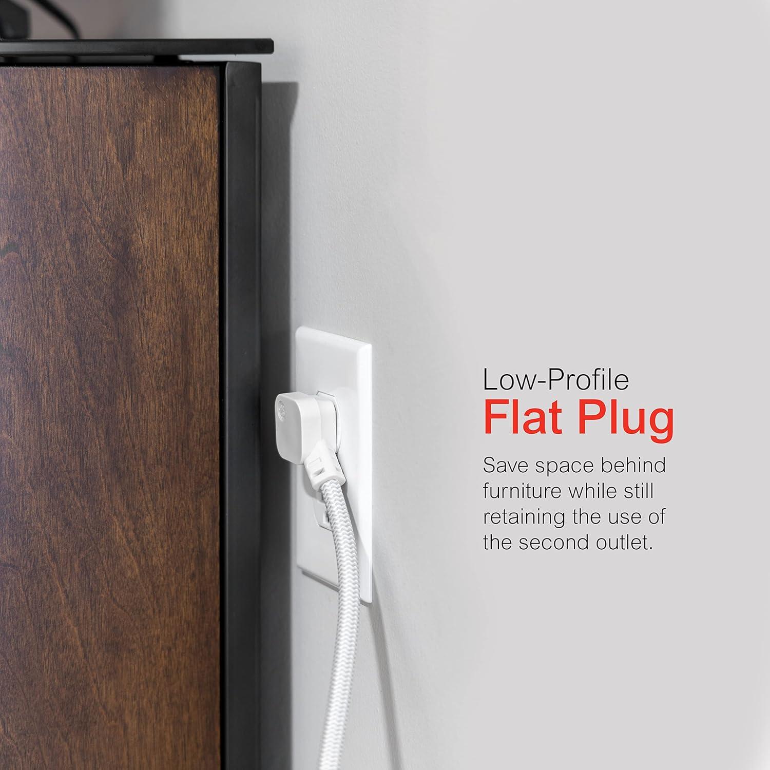 Regleta de Protección GE 3 Salidas 2.44m Cable Trenzado